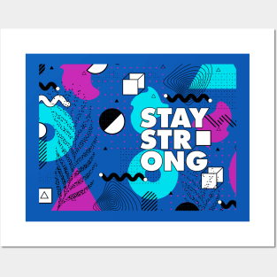 Stay Strong Pattern 01 Face Mask Posters and Art